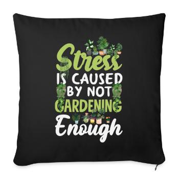 Cadeaux pour les jardins et les amoureux des plantes - Housse de coussin décorative 45 x 45 cm - noir - Devant