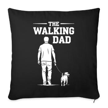 The Walking Dad - Funny Dog Dad Gift - Sofa pillowcase 17,3'' x 17,3'' (45 x 45 cm) - black - Front