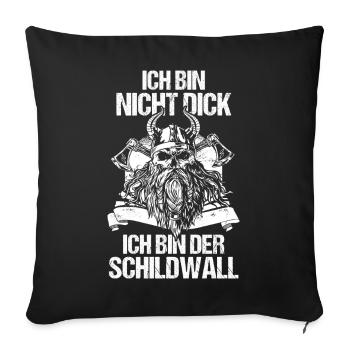 Medieval Shield Wall Medieval Market Viking - Sofa pillowcase 17,3'' x 17,3'' (45 x 45 cm) - black - Front