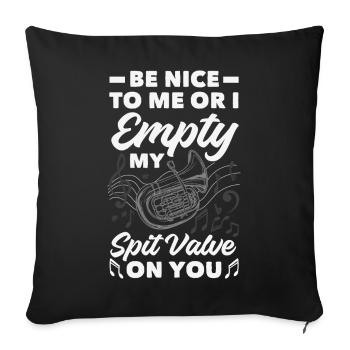 Vintage Euphonium Player - Sofa pillowcase 17,3'' x 17,3'' (45 x 45 cm) - black - Front