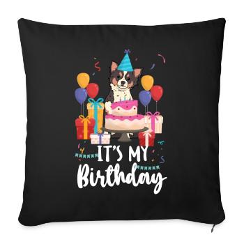Anniversaire Chihuahua Chihuahueño - Housse de coussin décorative 45 x 45 cm - noir - Devant