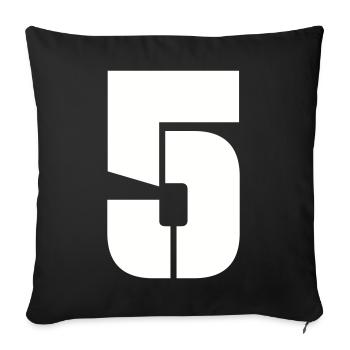 5 - Housse de coussin décorative 45 x 45 cm - noir - Devant