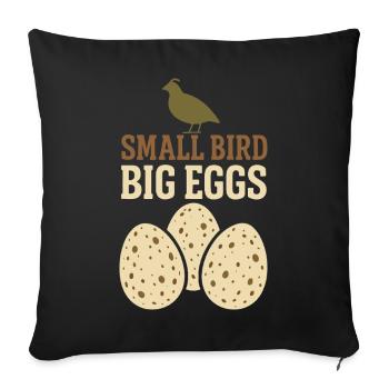 Quail Keeper Quail Farmer Backyard Quail - Sofa pillowcase 17,3'' x 17,3'' (45 x 45 cm) - black - Front