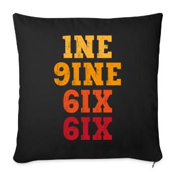 Vintage 1966 - Sofa pillowcase 17,3'' x 17,3'' (45 x 45 cm) - black - Front