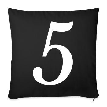5. ANNIVERSAIRE. 5 ANS. 5e ANNIVERSAIRE - Housse de coussin décorative 45 x 45 cm - noir - Devant