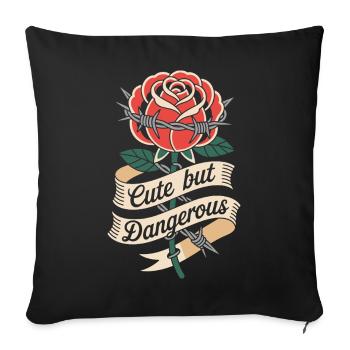 Süß Aber Gefährlich Cute Kawaii Aesthetic Katze - Sofa pillowcase 17,3'' x 17,3'' (45 x 45 cm) - black - Front