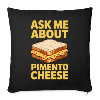 Cadeau au fromage piment piment de la Jamaise - Housse de coussin décorative 45 x 45 cm - noir - Devant