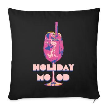 MODE DE FÊTE - Housse de coussin décorative 45 x 45 cm - noir - Devant