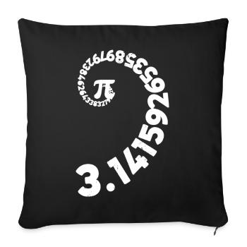 Pi Spiral Numerische Kunst - Sofakissenbezug 45 x 45 cm - Schwarz - Vorne
