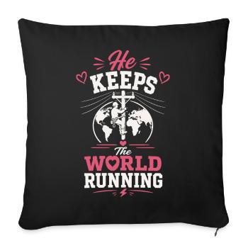 Lineman Family Pride Electricity Technology - Sofa pillowcase 17,3'' x 17,3'' (45 x 45 cm) - black - Front