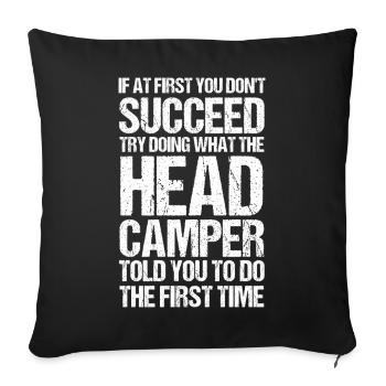 Camping Bonfire Camp Life Forest Camper - Sofa pillowcase 17,3'' x 17,3'' (45 x 45 cm) - black - Front