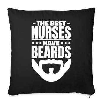 Bearded Nurses Pride Tee - Sofakissenbezug 45 x 45 cm - Schwarz - Vorne