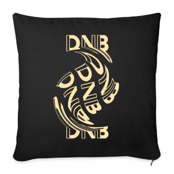 Dnb Outfit Drum & Bass rave outfit Trippy - Sofa pillowcase 17,3'' x 17,3'' (45 x 45 cm) - black - Front