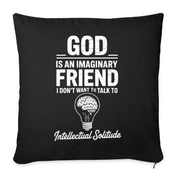 T-shirt de philosophie Ami Imaginaire - Housse de coussin décorative 45 x 45 cm - noir - Devant