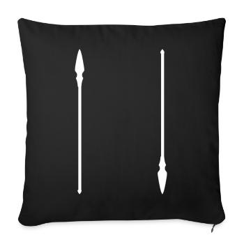 Speer-Silhouettenwappen - Sofakissenbezug 45 x 45 cm - Schwarz - Vorne