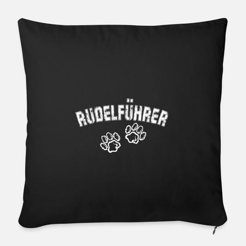 Rudelführer Hunde Hundebesitzer Hund Wolf Geschenk - Sofakissenbezug 45 x 45 cm - Schwarz