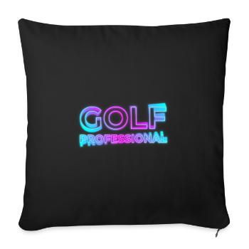 GOLF PROFESSIONAL PRO NEON RETRO 90s 80s PROETTE MOTIFS - Sofa pillowcase 17,3'' x 17,3'' (45 x 45 cm) - black - Front