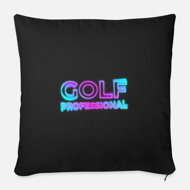 GOLF PROFI PRO NEON RETRO 90s 80s PROETTE MOTIVE - Sofakissenbezug 45 x 45 cm - Schwarz