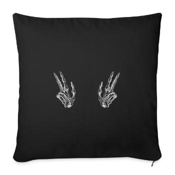 Skeleton hand Viktory - Sofa pillowcase 17,3'' x 17,3'' (45 x 45 cm) - black - Front