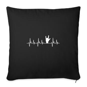 Musik Shirt Festival Lover Rock Musik Fan Metal - Sofa pillowcase 17,3'' x 17,3'' (45 x 45 cm) - black - Front