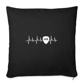Musiker Shirt Gitarrist Guitar E-Gitarre Konzert - Sofa pillowcase 17,3'' x 17,3'' (45 x 45 cm) - black - Front