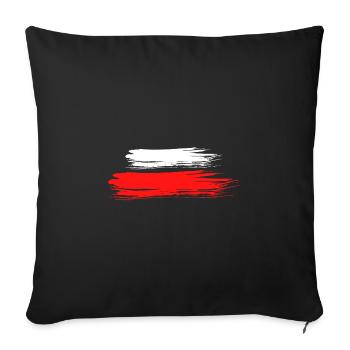 Long-distance route - Sofa pillowcase 17,3'' x 17,3'' (45 x 45 cm) - black - Front