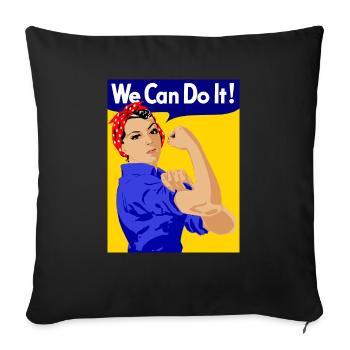 nous pouvons le faire - Housse de coussin décorative 45 x 45 cm - noir - Devant