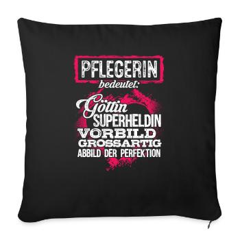 PFLEGERIN - duden - Sofakissenbezug 45 x 45 cm - Schwarz - Vorne