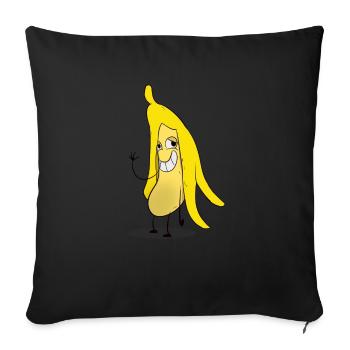 Banana / banana - dub - Sofa pillowcase 17,3'' x 17,3'' (45 x 45 cm) - black - Front