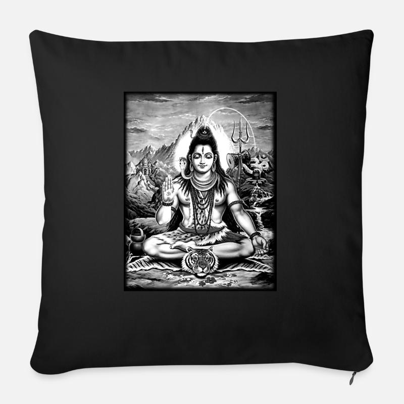 Shiva - Sofakissenbezug 45 x 45 cm - Schwarz