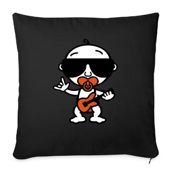 Cool Rock Baby (Farbe) - Sofakissenbezug 45 x 45 cm - Schwarz - Vorne