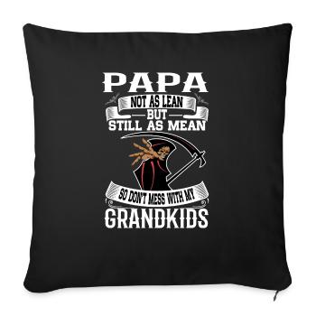 Papa - Sofa pillowcase 17,3'' x 17,3'' (45 x 45 cm) - black - Front