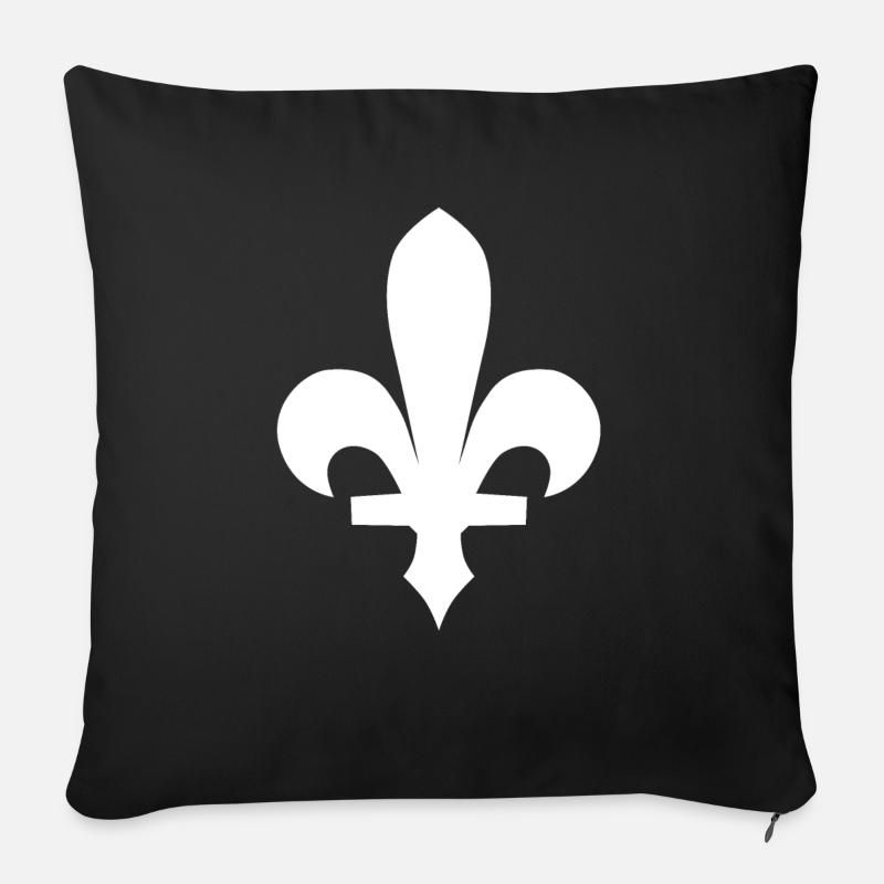 Bosna Ljiljan - Housse de coussin décorative 45 x 45 cm - noir