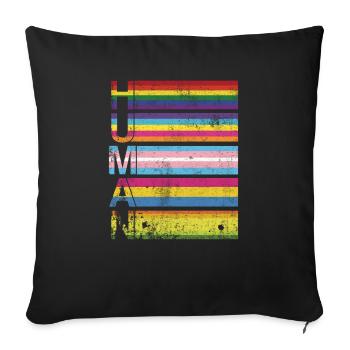 Human Gay Pride - Housse de coussin décorative 45 x 45 cm - noir - Devant