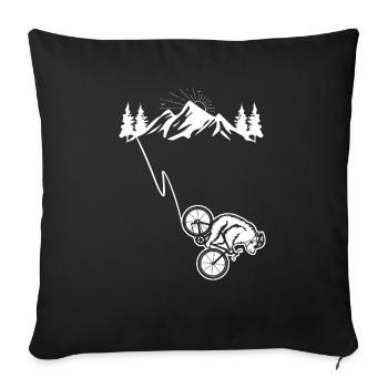 Bear Mountain Bike MTB Bike - Sofa pillowcase 17,3'' x 17,3'' (45 x 45 cm) - black - Front