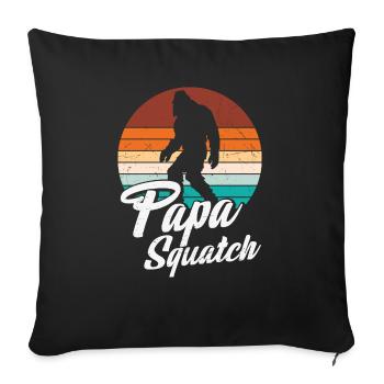 Papa Retro Vintage Squatch - Sofa pillowcase 17,3'' x 17,3'' (45 x 45 cm) - black - Front