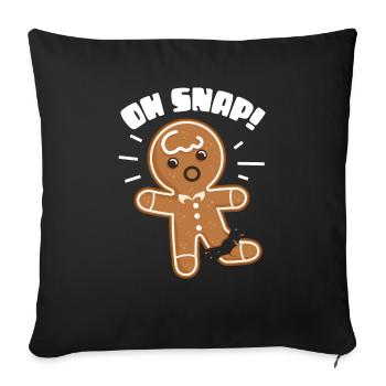 oh snap Design for a cartoon jokes fans - Sofa pillowcase 17,3'' x 17,3'' (45 x 45 cm) - black - Front