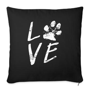 Amoureux des animaux - Housse de coussin décorative 45 x 45 cm - noir - Devant
