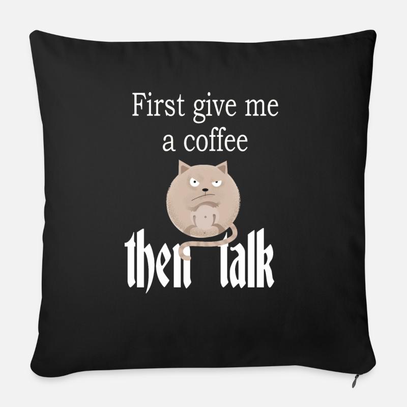 Angry cat - Sofakissenbezug 45 x 45 cm - Schwarz