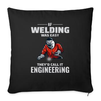 Welding Welder Metal Construction Ironworker - Sofa pillowcase 17,3'' x 17,3'' (45 x 45 cm) - black - Front