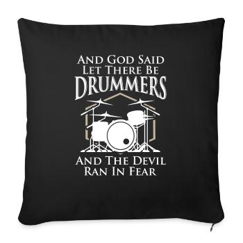 Batteurs - Housse de coussin décorative 45 x 45 cm - noir - Devant