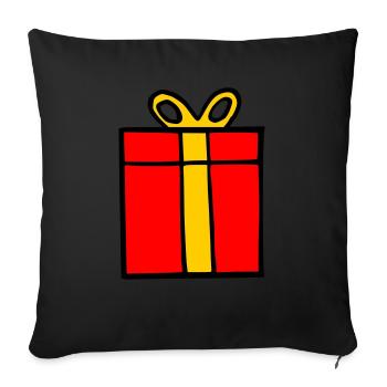 Gift - Sofa pillowcase 17,3'' x 17,3'' (45 x 45 cm) - black - Front
