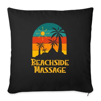 Beachside Massage Vacation Holiday Trip Festival - Sofa pillowcase 17,3'' x 17,3'' (45 x 45 cm) - black - Front