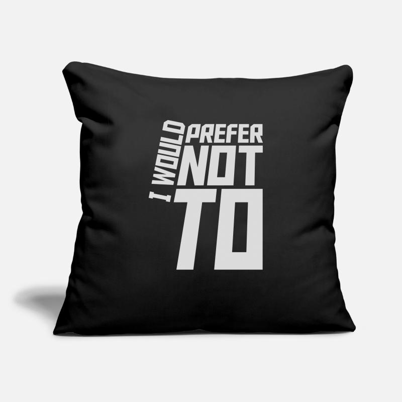 Je préfère ne pas Housse de coussin décorative 45 x 45 cm