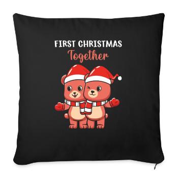 Cadeaux de Noël Noël - Housse de coussin décorative 45 x 45 cm - noir - Devant