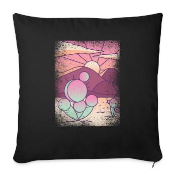 Kaktus - Desert Child - Mojave - Environmentalist - Sofakissenbezug 45 x 45 cm - Schwarz - Vorne