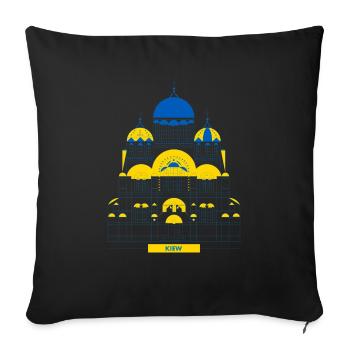 Kiew St. Vladimir's Cathedral - Sofakissenbezug 45 x 45 cm - Schwarz - Vorne
