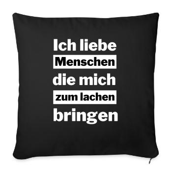 Drôle de dire pour rire Cadeau Bonne humeur - Housse de coussin décorative 45 x 45 cm - noir - Devant