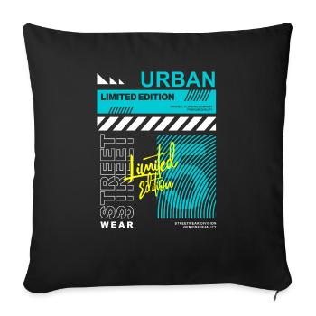 Limited Edition Streetwear - Sofakissenbezug 45 x 45 cm - Schwarz - Vorne