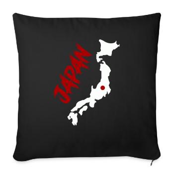 Japan - Sofa pillowcase 17,3'' x 17,3'' (45 x 45 cm) - black - Front